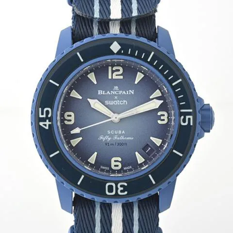 Swatch 48mm Ceramic Blue