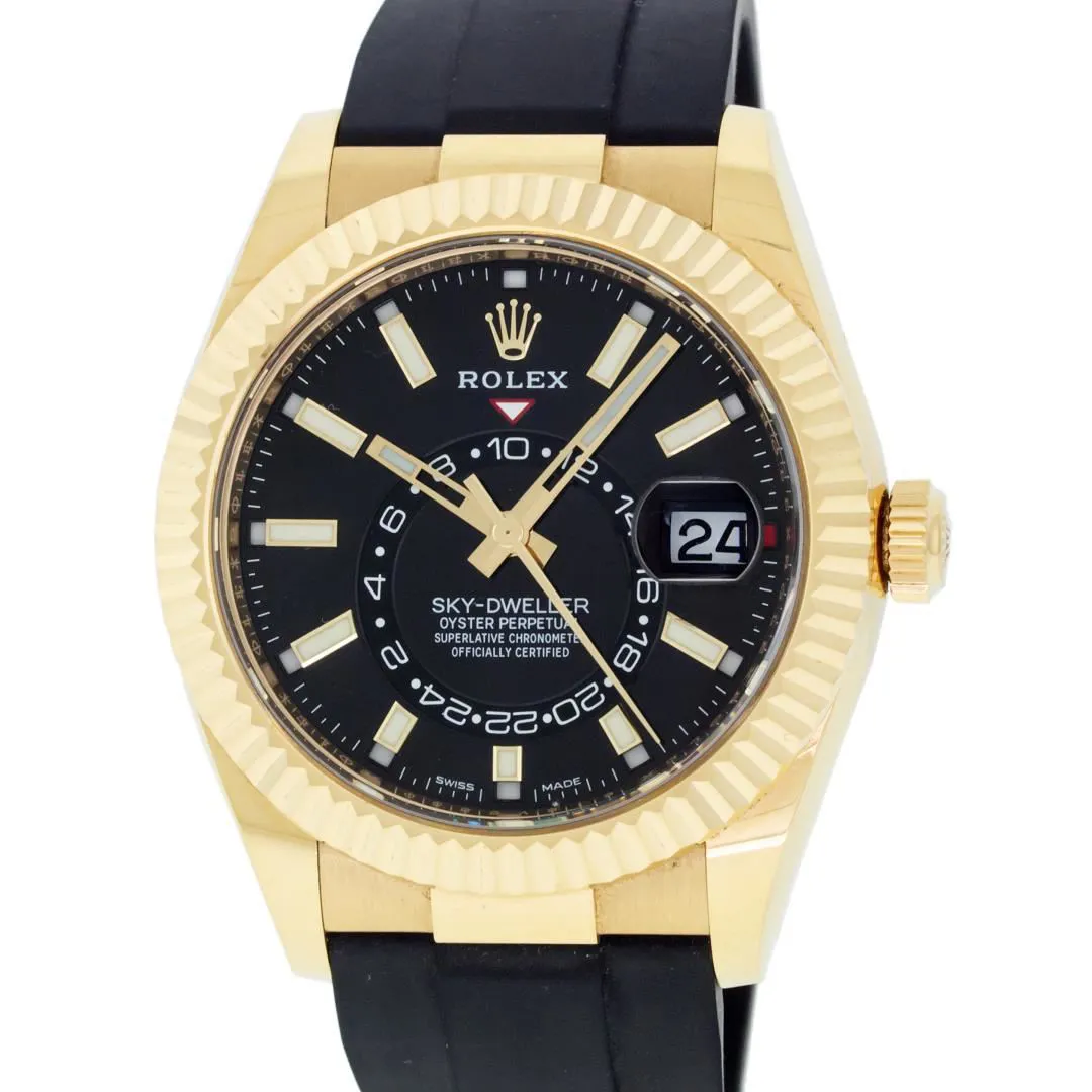 Rolex Sky-Dweller 42mm 18k yellow gold Black 1