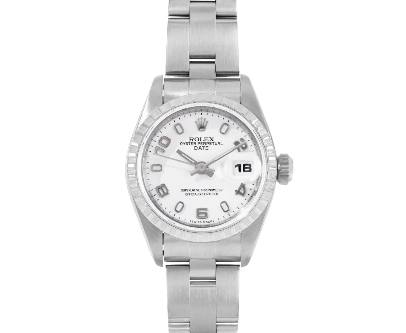 Rolex Date 26mm Stainless steel White