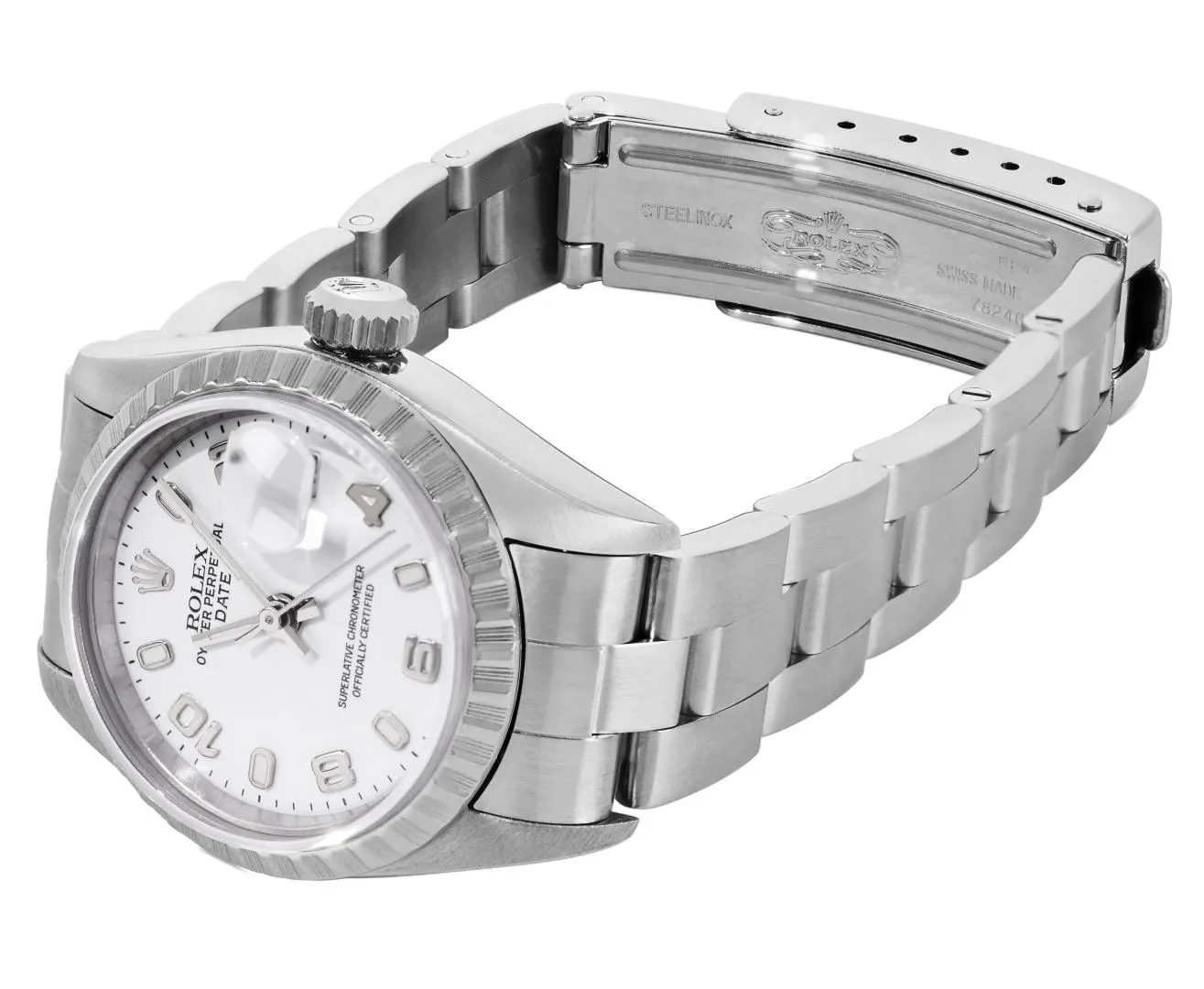 Rolex Date 26mm Stainless steel White 3