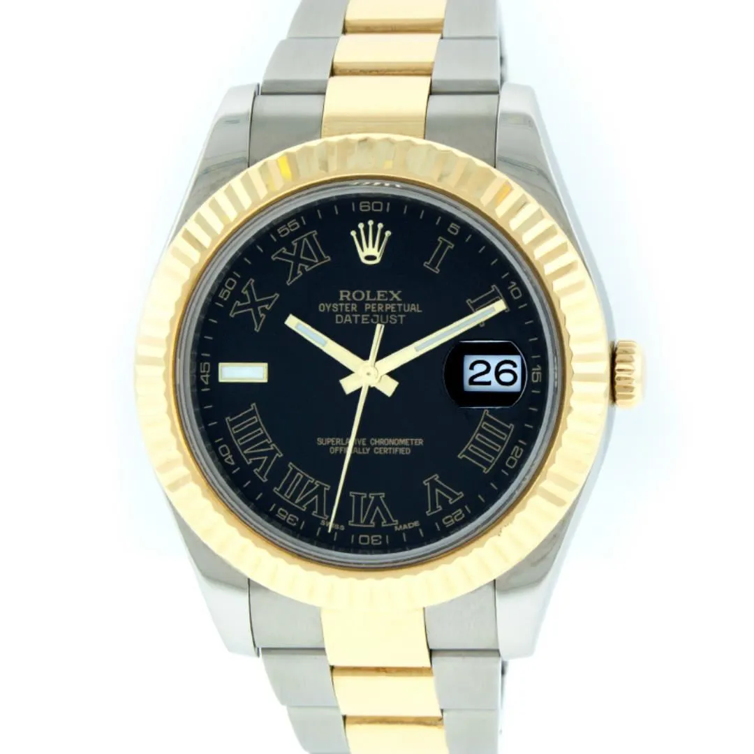 Rolex Datejust II 116333 41mm Stainless steel and 18k yellow gold Black 1