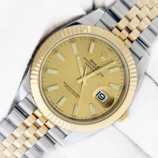 Rolex Datejust 41 Stainless steel and 18k yellow gold Champagne