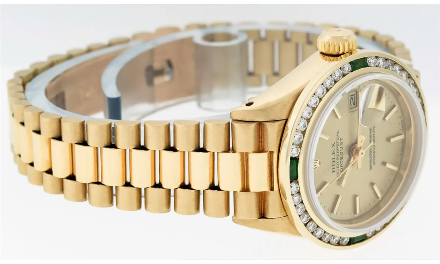 Rolex Datejust 26mm 18k yellow gold Champagne 2