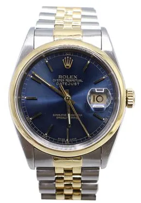 Rolex Datejust 36 16203 36mm Yellow gold and Stainless steel Blue