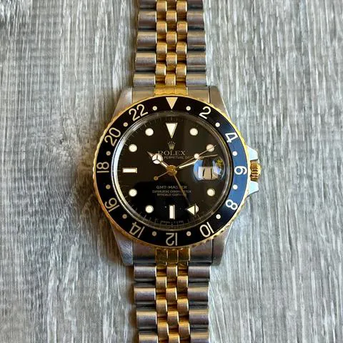 Rolex GMT-Master 16753 40mm Yellow gold and Stainless steel Black