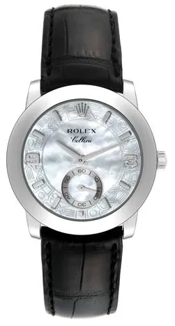 Rolex Cellini 5240/6 35mm Platinum Mother-of-pearl 6