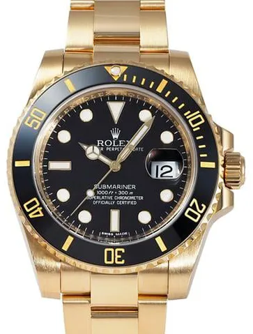 Rolex Submariner 116618LN 40mm Yellow gold Black