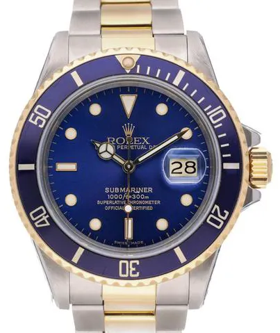 Rolex Submariner 16803 40mm Yellow gold and Stainless steel Blue