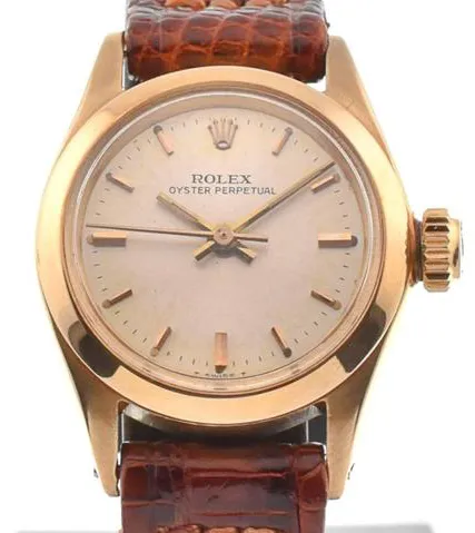 Rolex Oyster Perpetual 6618 25mm Yellow gold Champagne