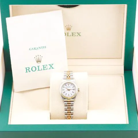 Rolex Oyster Perpetual 67193 26mm Yellow gold and Stainless steel White 1