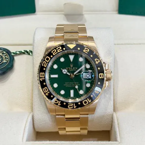 Rolex GMT-Master II 116718LN 40mm Yellow gold Green