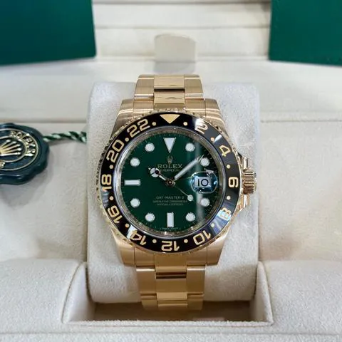 Rolex GMT-Master II 116718LN 40mm Yellow gold Green 9