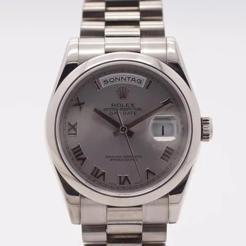 Rolex Day-Date 36 118209 36mm White gold Silver 6