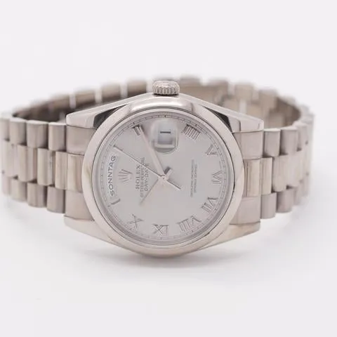 Rolex Day-Date 36 118209 36mm White gold Silver 12