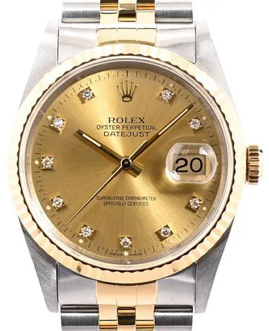 Rolex Datejust 16233G 36mm Yellow gold and Stainless steel Yellow