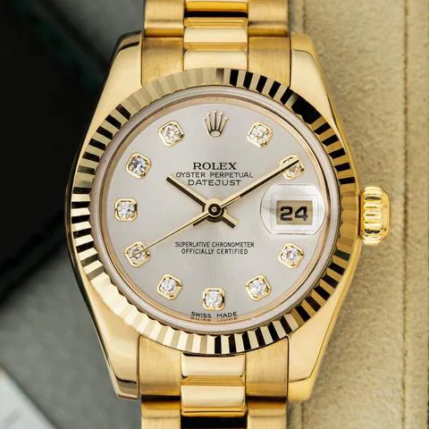 Rolex Lady-Datejust 179178 26mm Yellow gold Silver