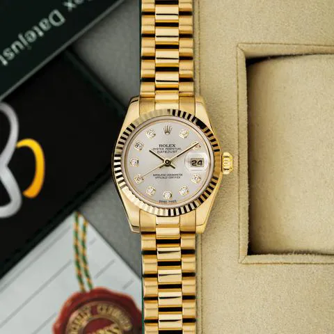 Rolex Lady-Datejust 179178 26mm Yellow gold Silver 7