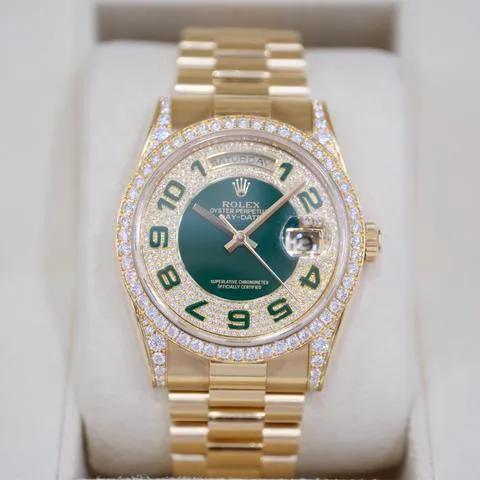 Rolex Day-Date 36 118388 36mm Yellow gold Green