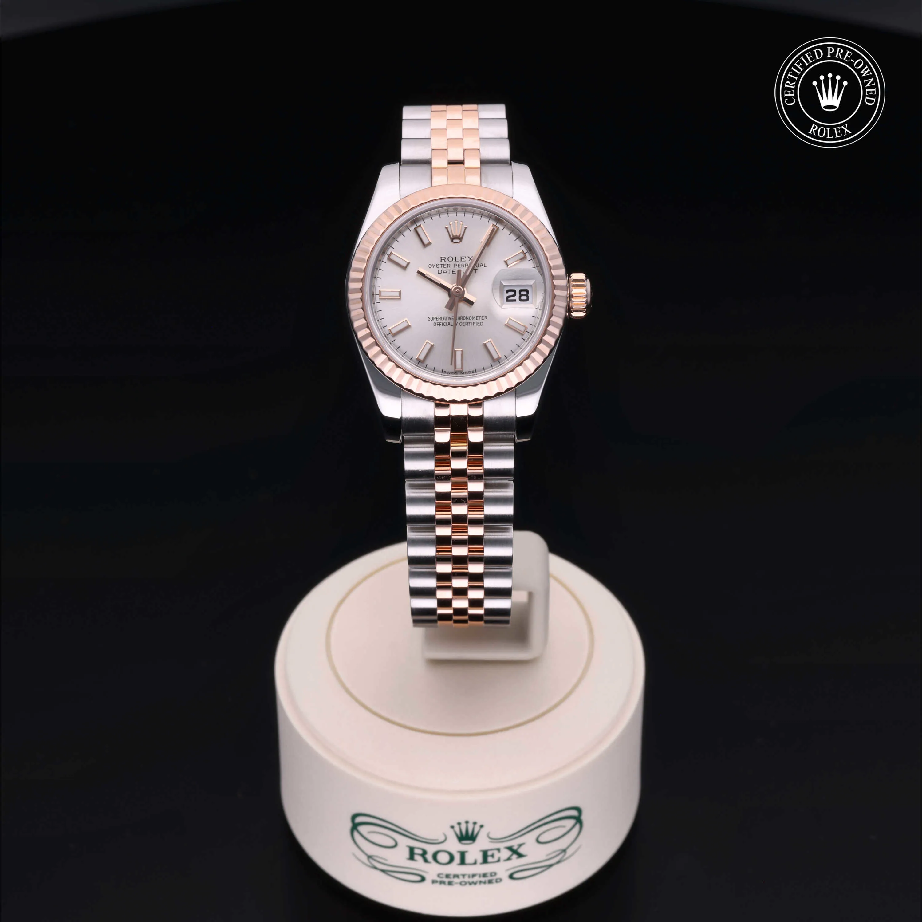 Rolex Lady-Datejust 179171 26mm Everose Rolesor Silver 1