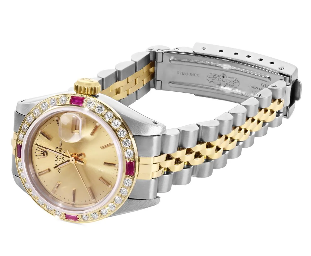 Rolex Date 26mm Stainless steel and 14k yellow gold Champagne 3