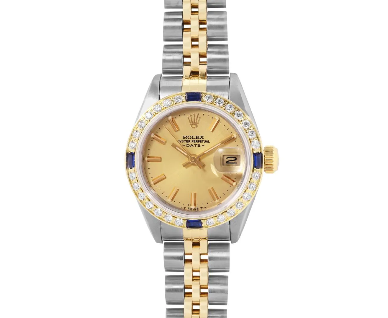 Rolex Date 26mm Yellow gold and Stainless steel Champagne 1