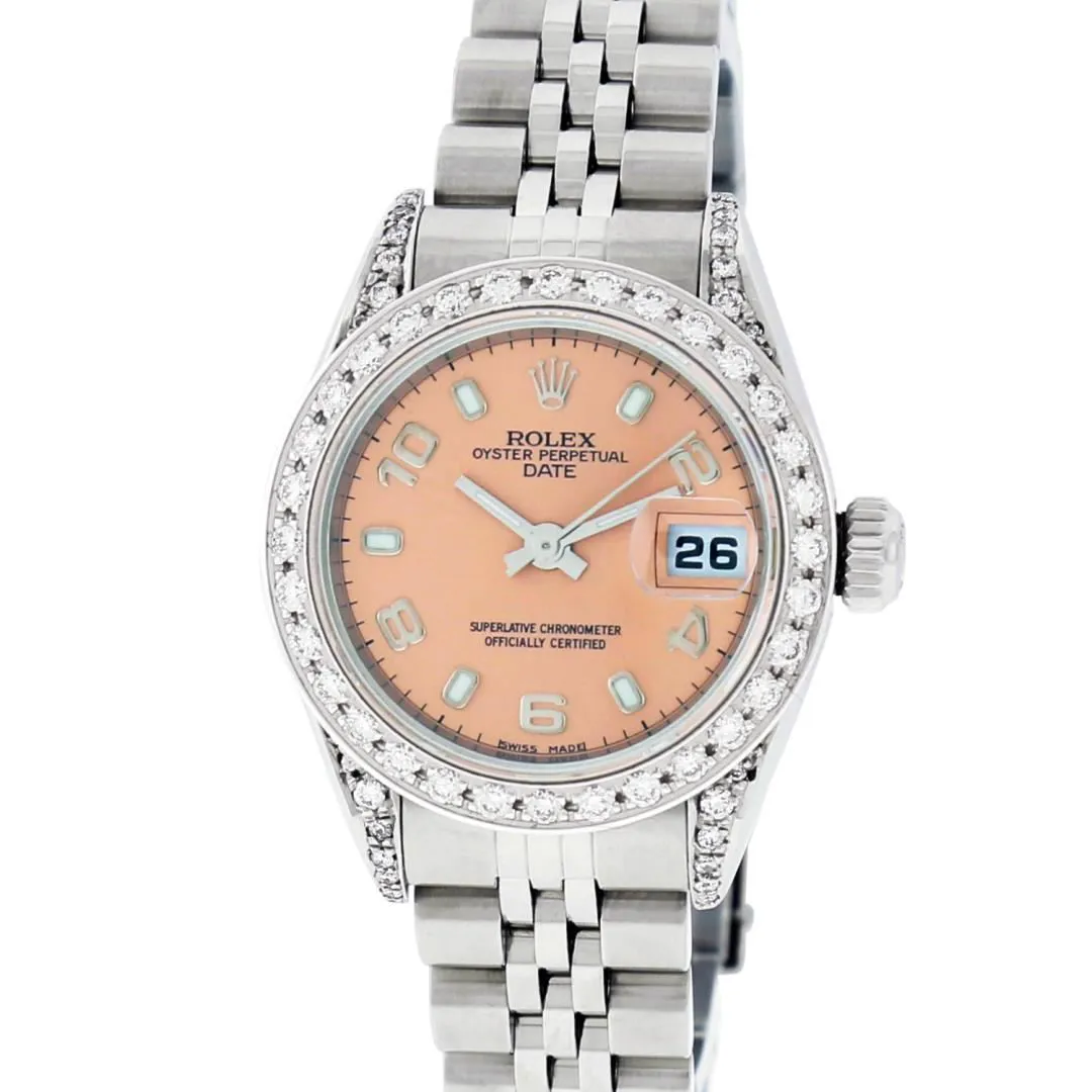 Rolex Date 26mm Stainless steel Salmon 1