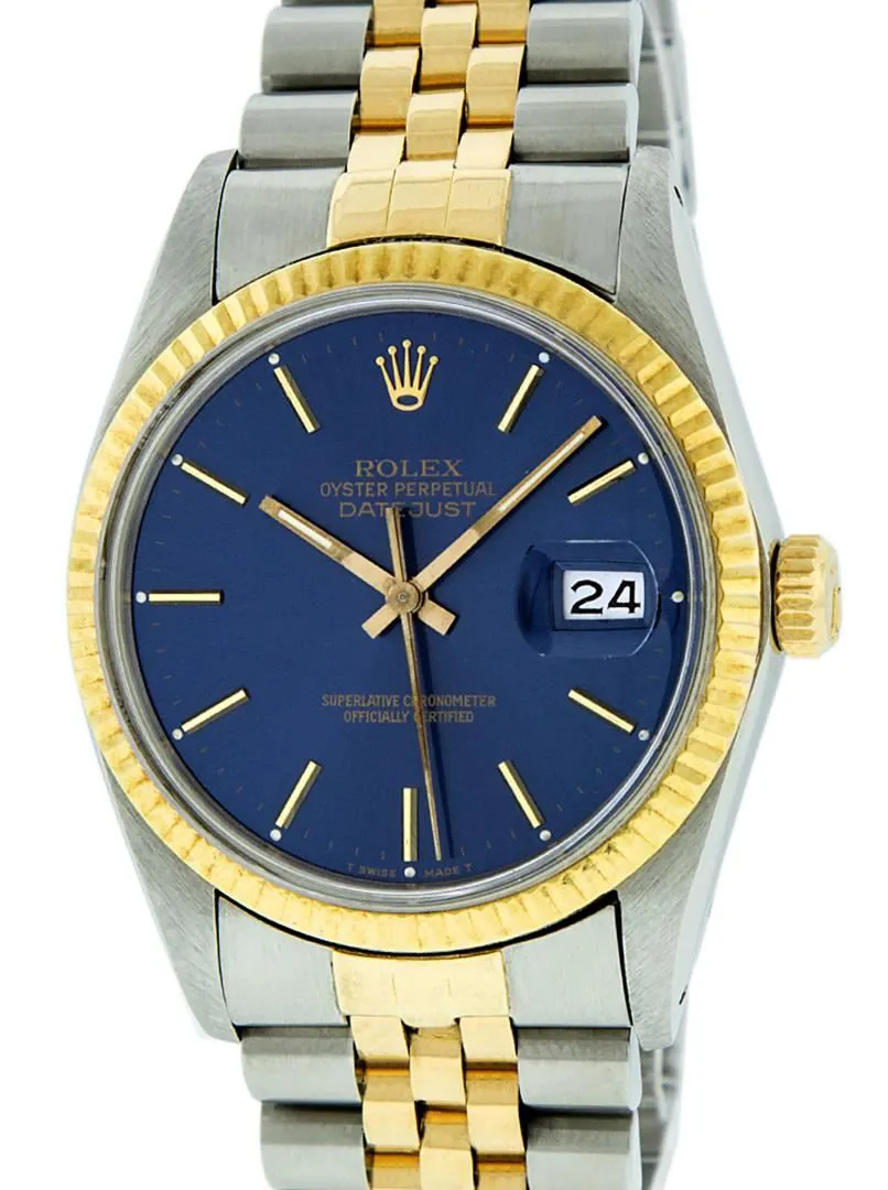 Rolex Datejust 36mm Stainless steel and 14k yellow gold Blue 1