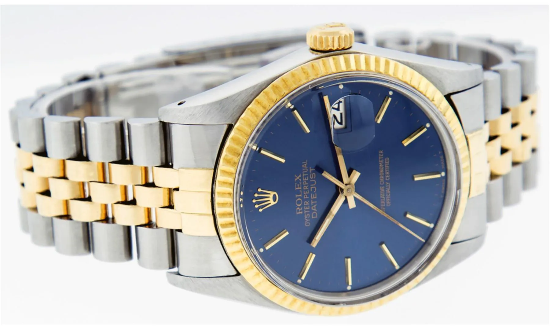 Rolex Datejust 36mm Stainless steel and 14k yellow gold Blue 2