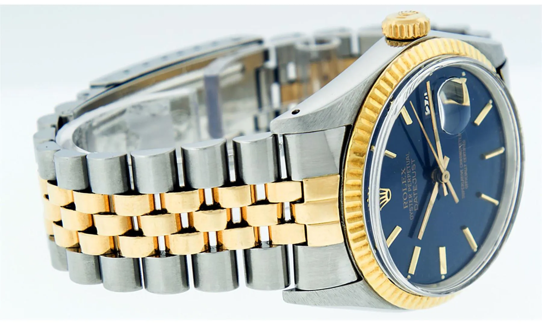 Rolex Datejust 36mm Stainless steel and 14k yellow gold Blue 4