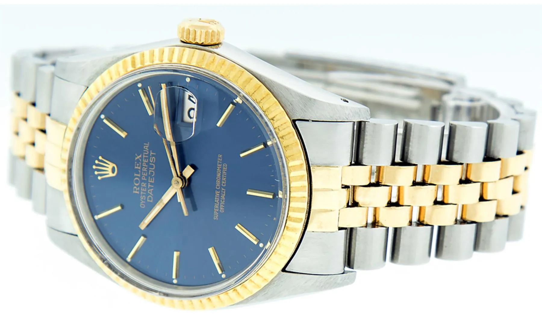 Rolex Datejust 36mm Stainless steel and 14k yellow gold Blue 8