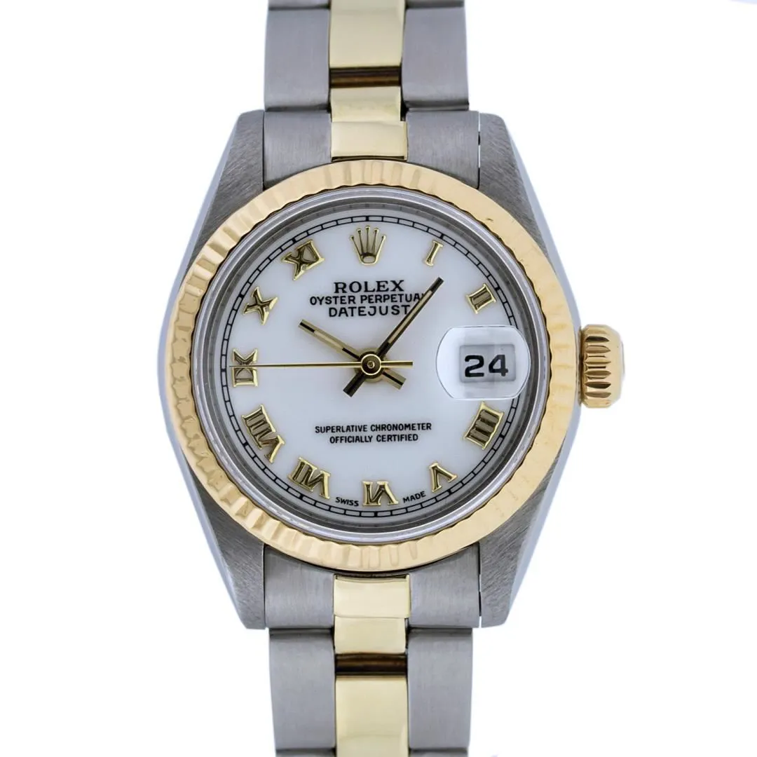 Rolex Datejust 26mm Stainless steel and 14k yellow gold White 1