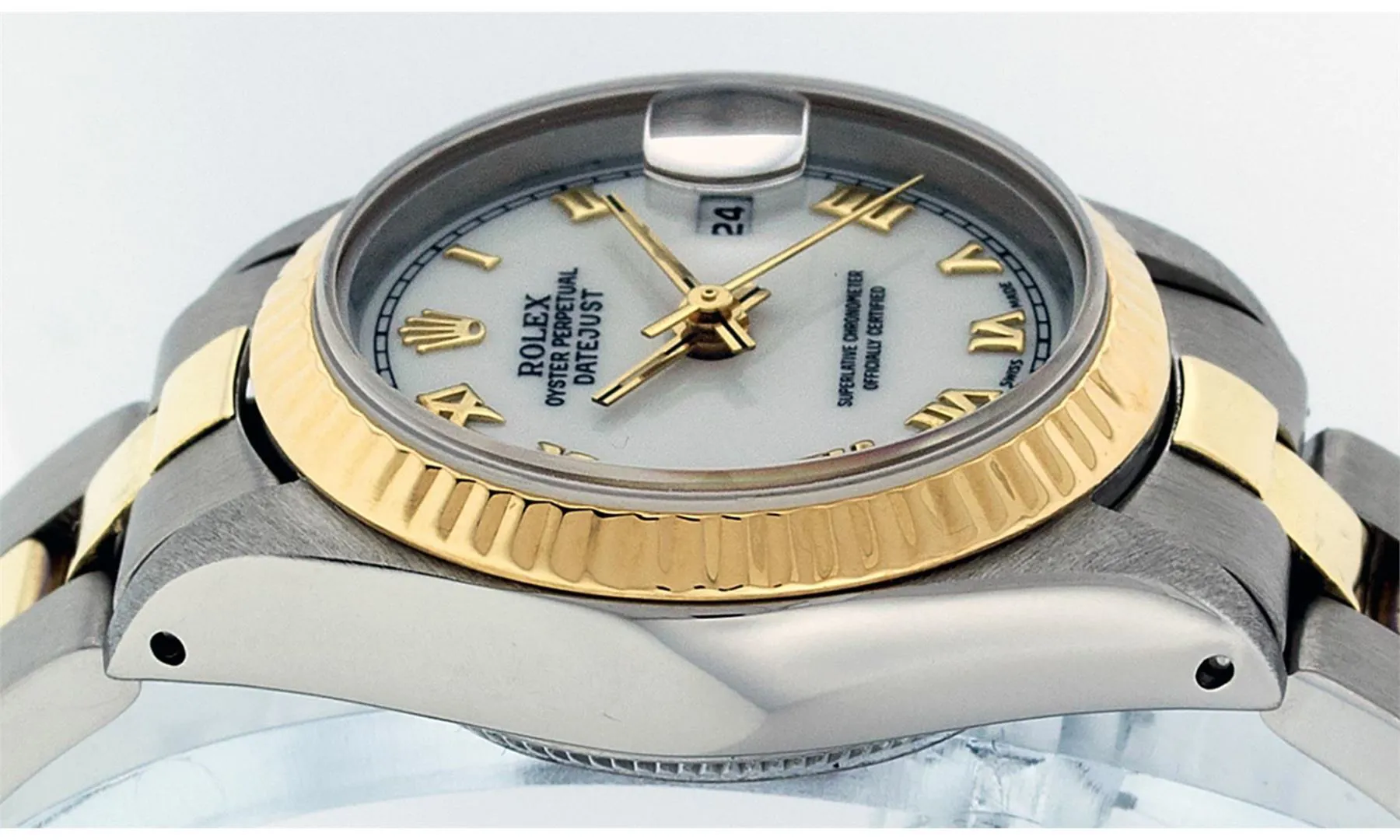 Rolex Datejust 26mm Stainless steel and 14k yellow gold White 6