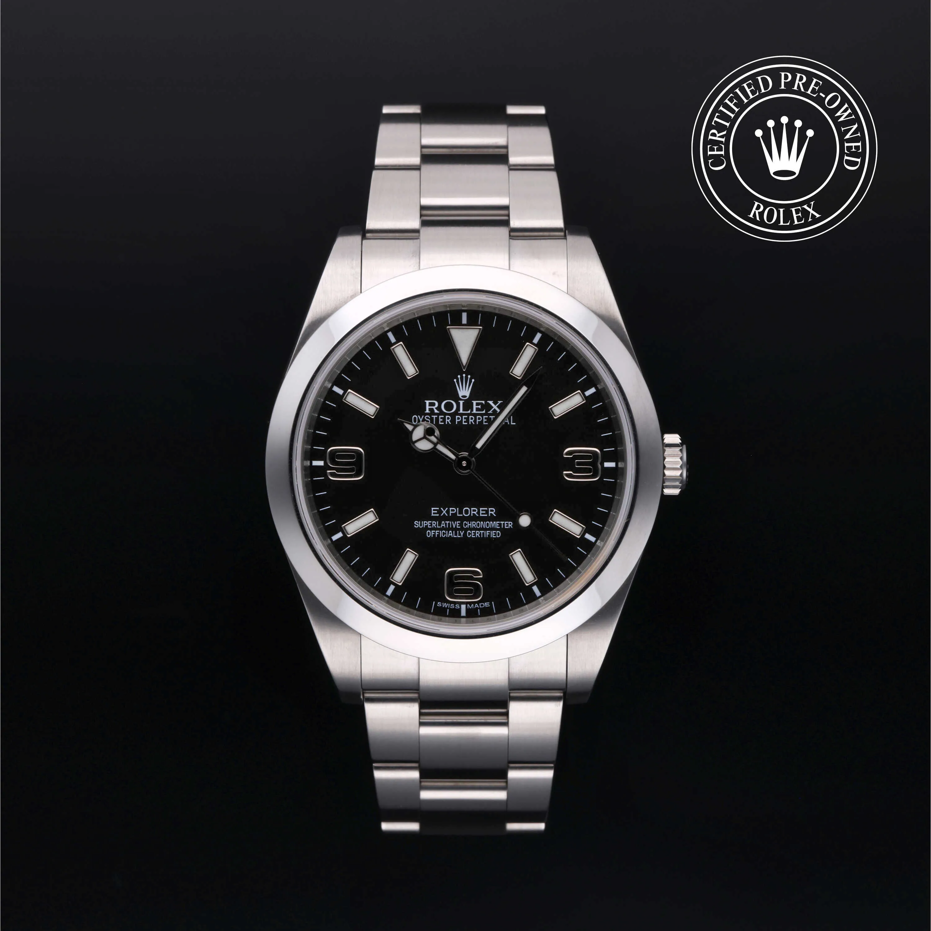 Rolex Explorer 214270-0001 39mm Oystersteel Black