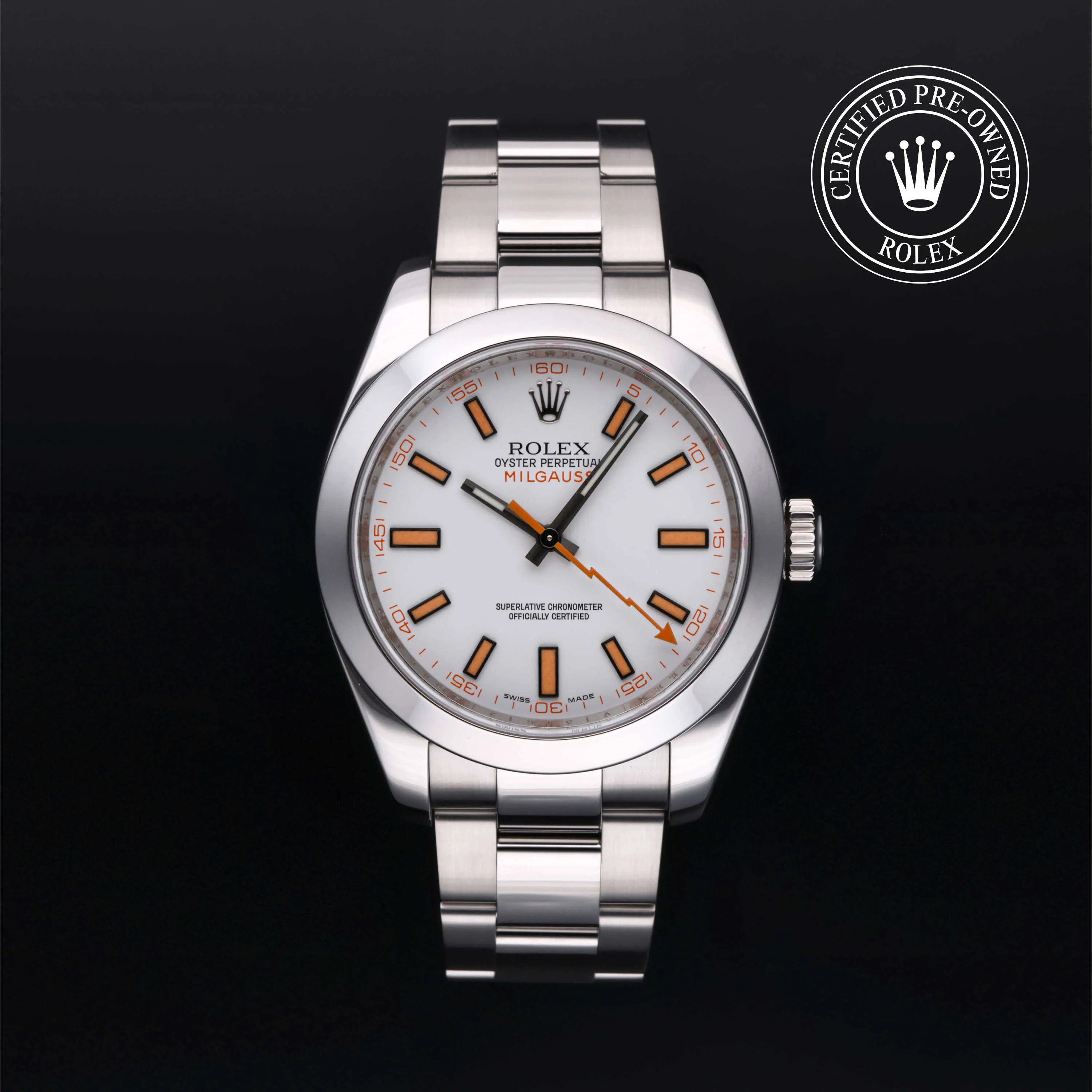 Rolex Milgauss 116400-0002 40mm Oystersteel White