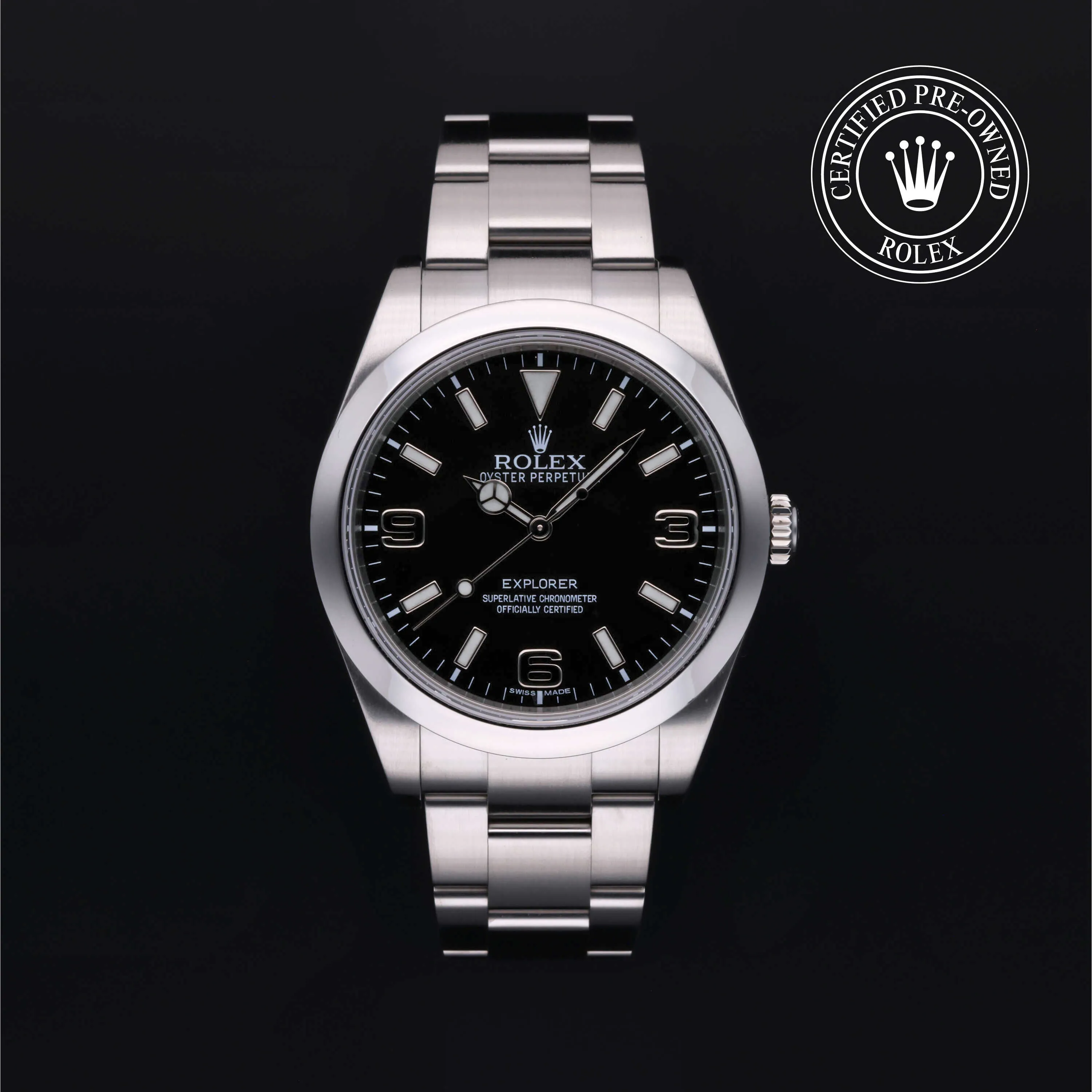 Rolex Explorer 214270-0001 39mm Oystersteel Black