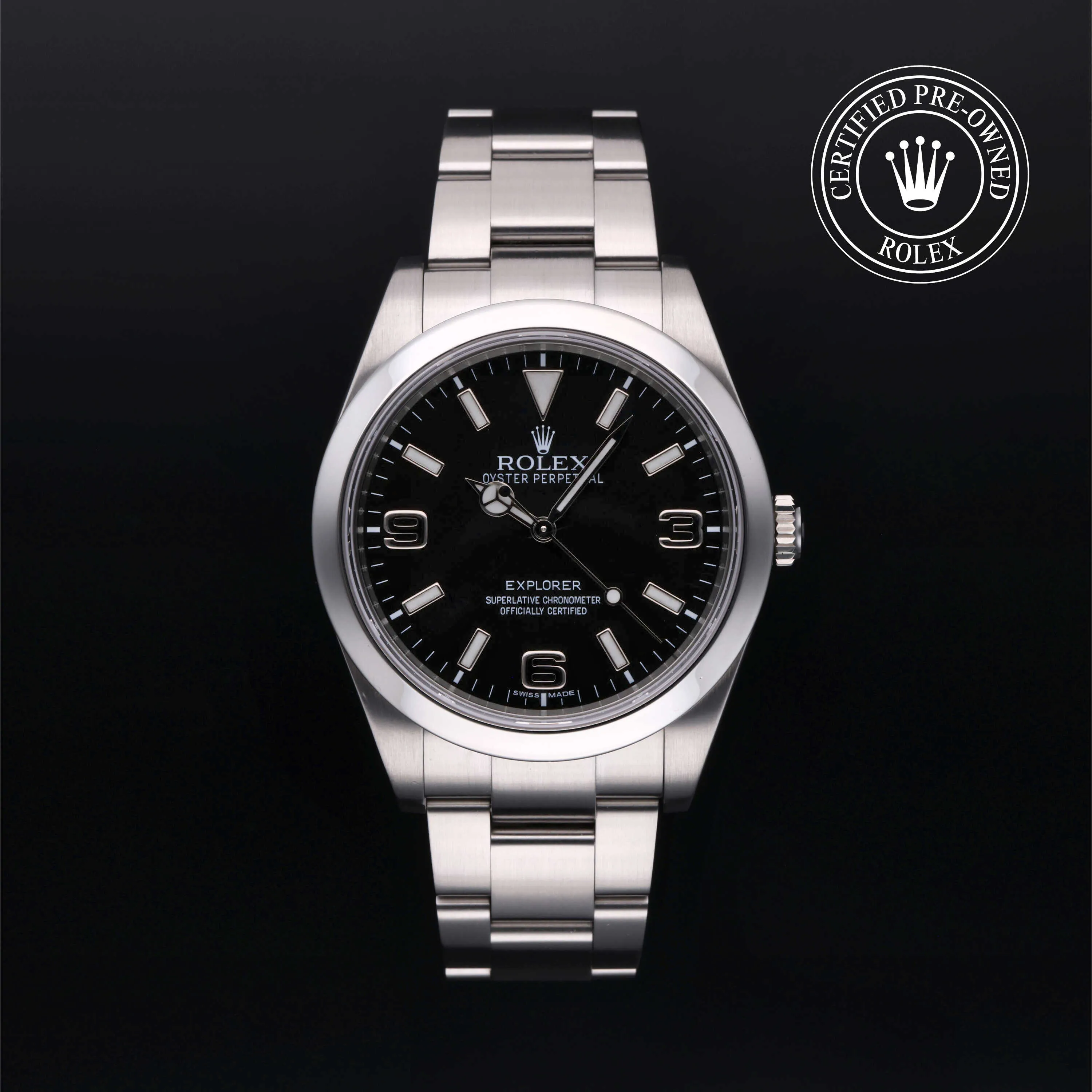 Rolex Explorer 214270-0001 39mm Oystersteel Black