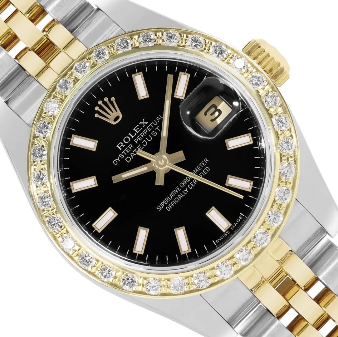 Rolex Datejust 26mm Yellow gold and Stainless steel and 18k yellow gold Black