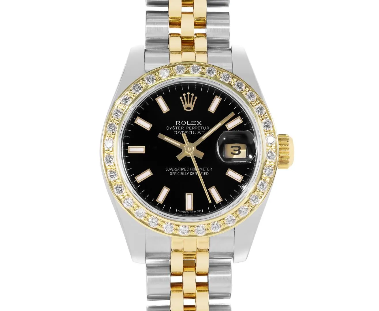 Rolex Datejust 26mm Yellow gold and Stainless steel and 18k yellow gold Black 1