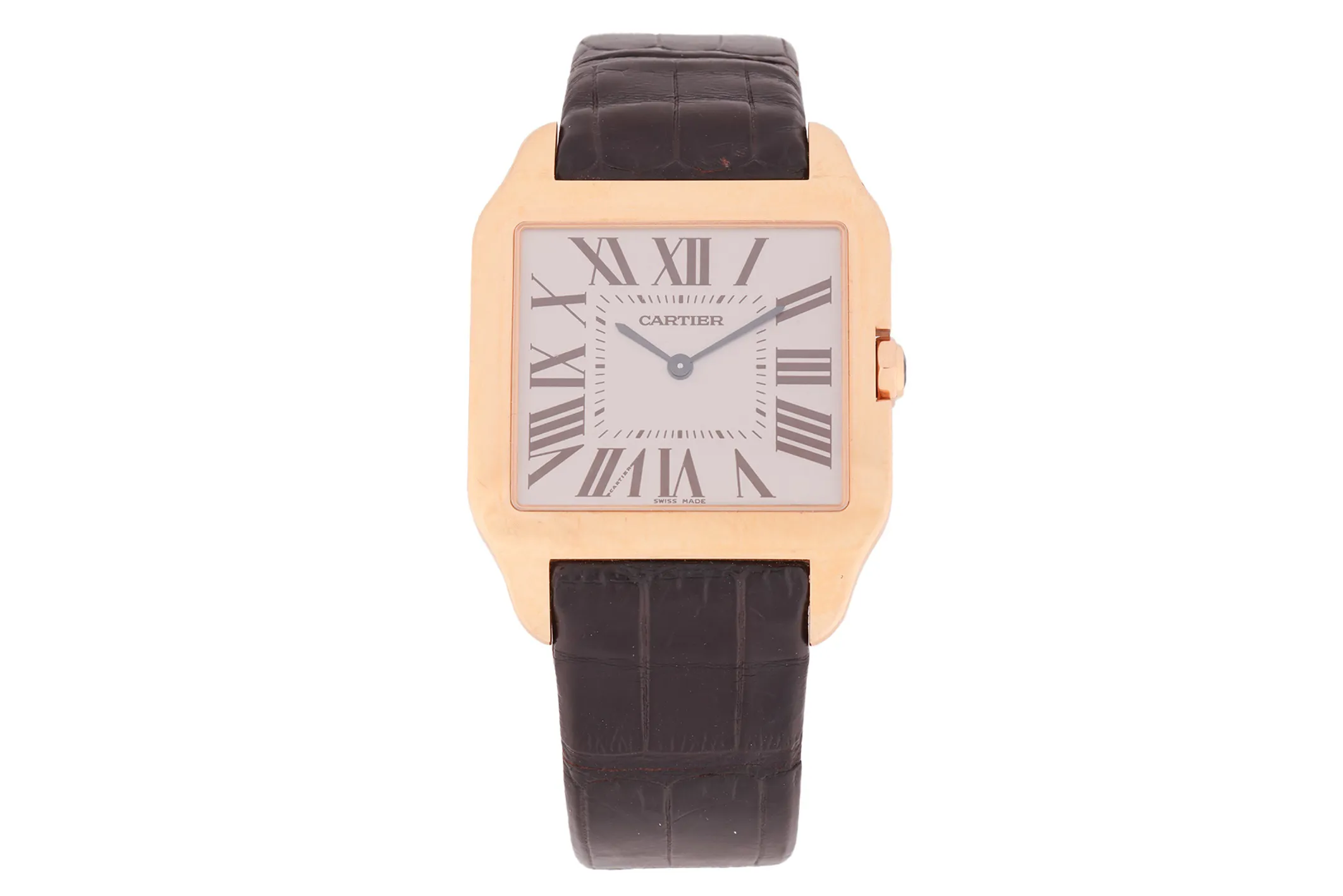 Cartier Santos Dumont 2650 35mm 18k rose gold Silver