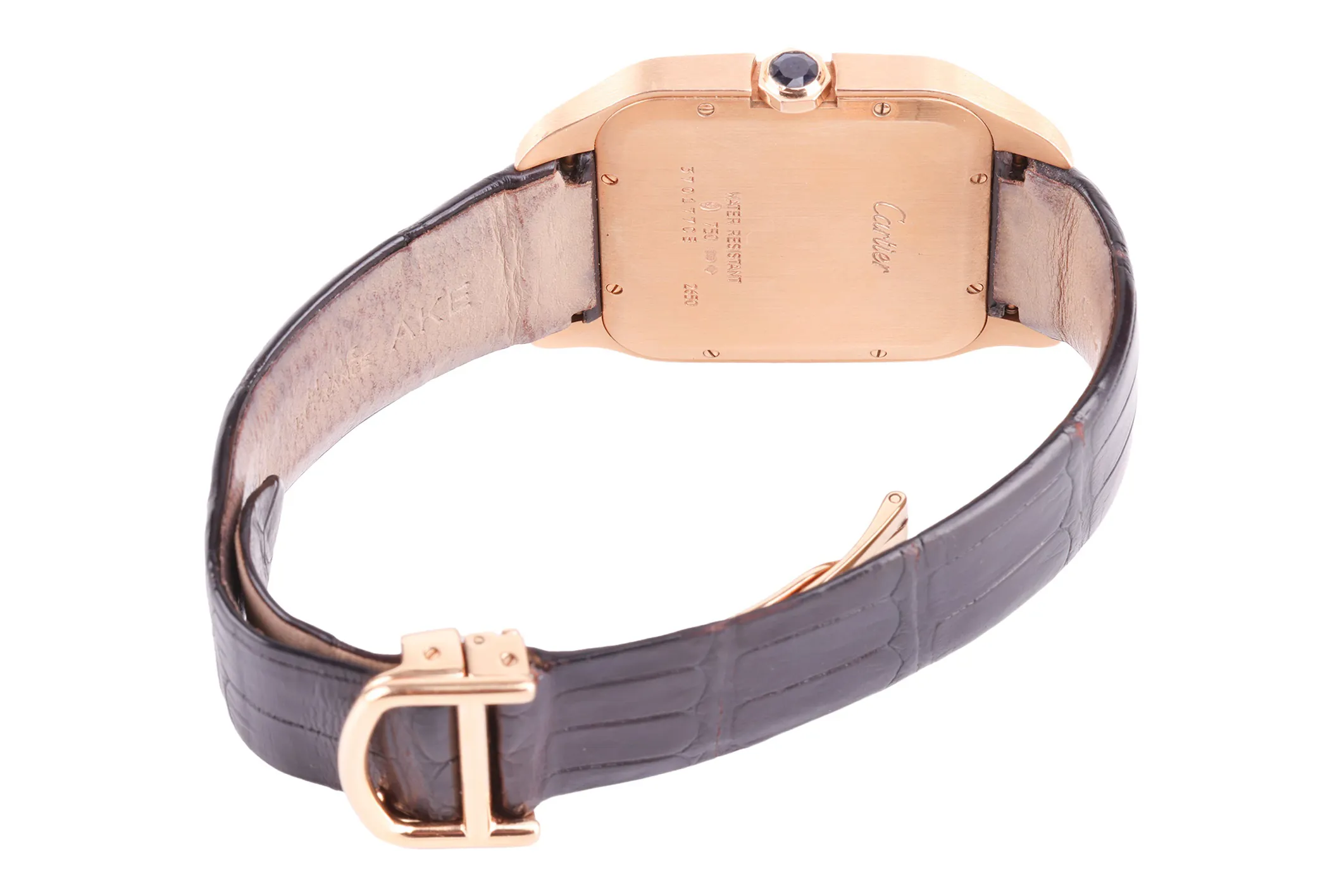 Cartier Santos Dumont 2650 35mm 18k rose gold Silver 1