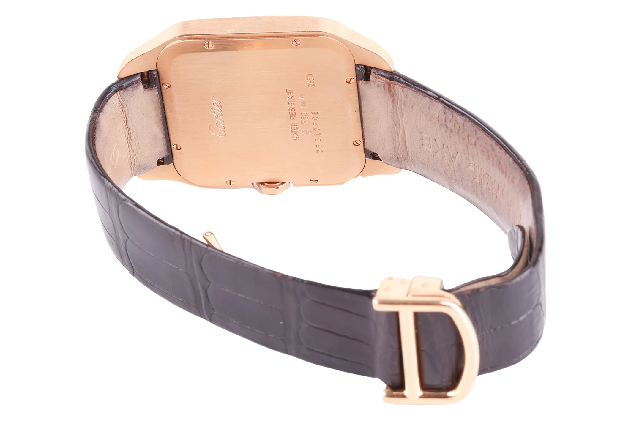 Cartier Santos Dumont 2650 35mm 18k rose gold Silver 2