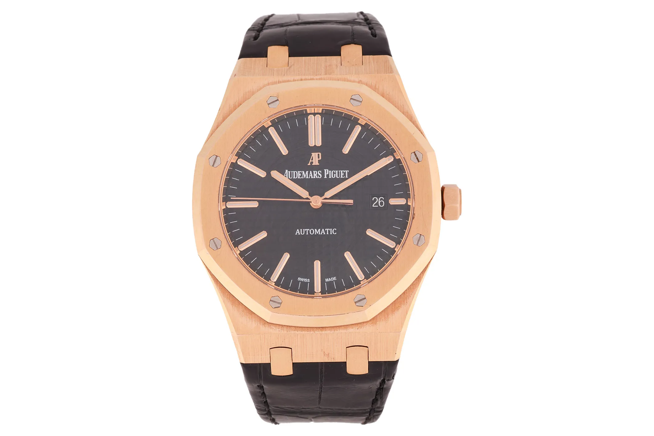 Audemars Piguet Royal Oak 15400OR.OO.D002CR.01 41mm 18k rose gold Black