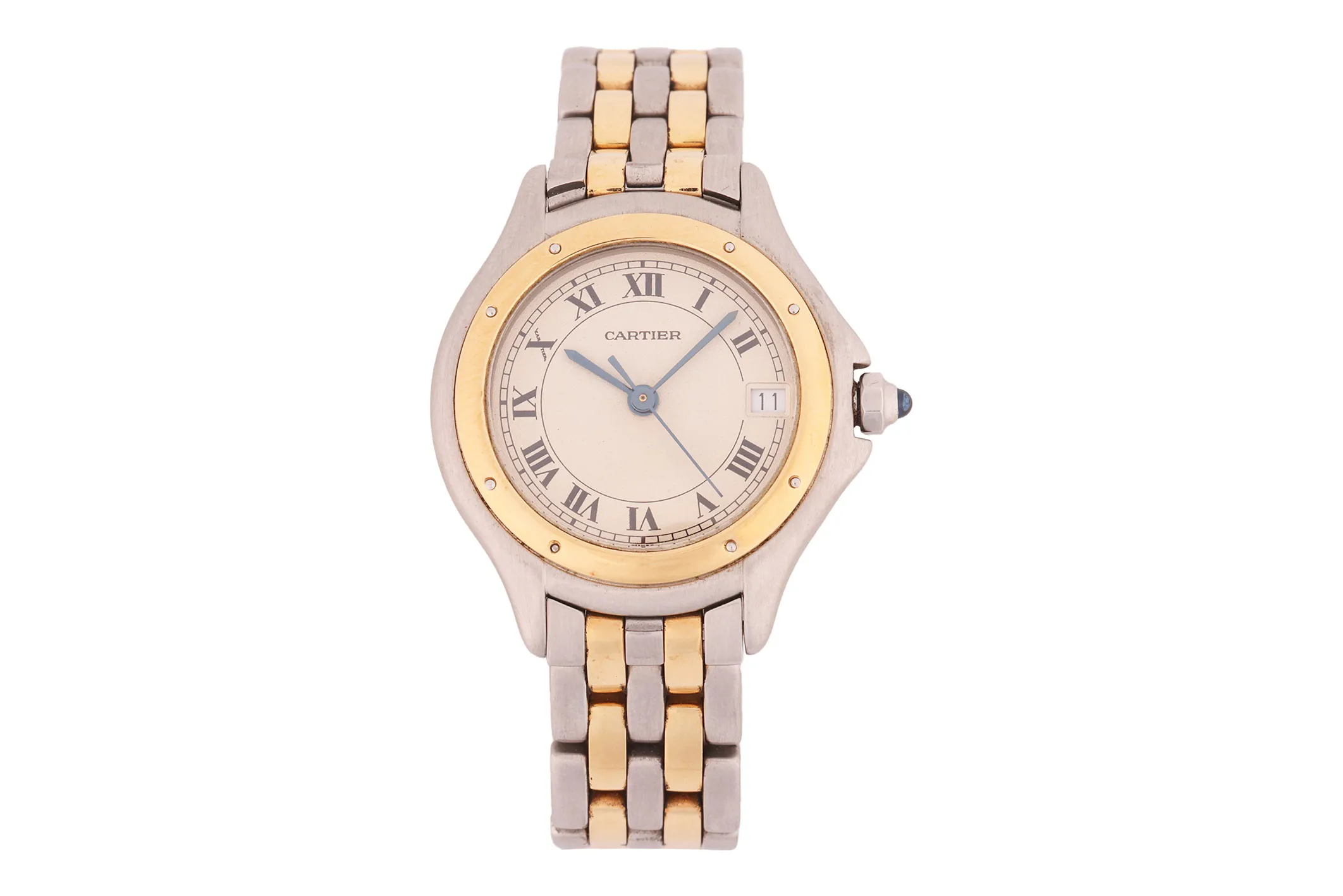 Cartier Cougar 987906 26mm Stainless steel and 18k yellow gold Champagne