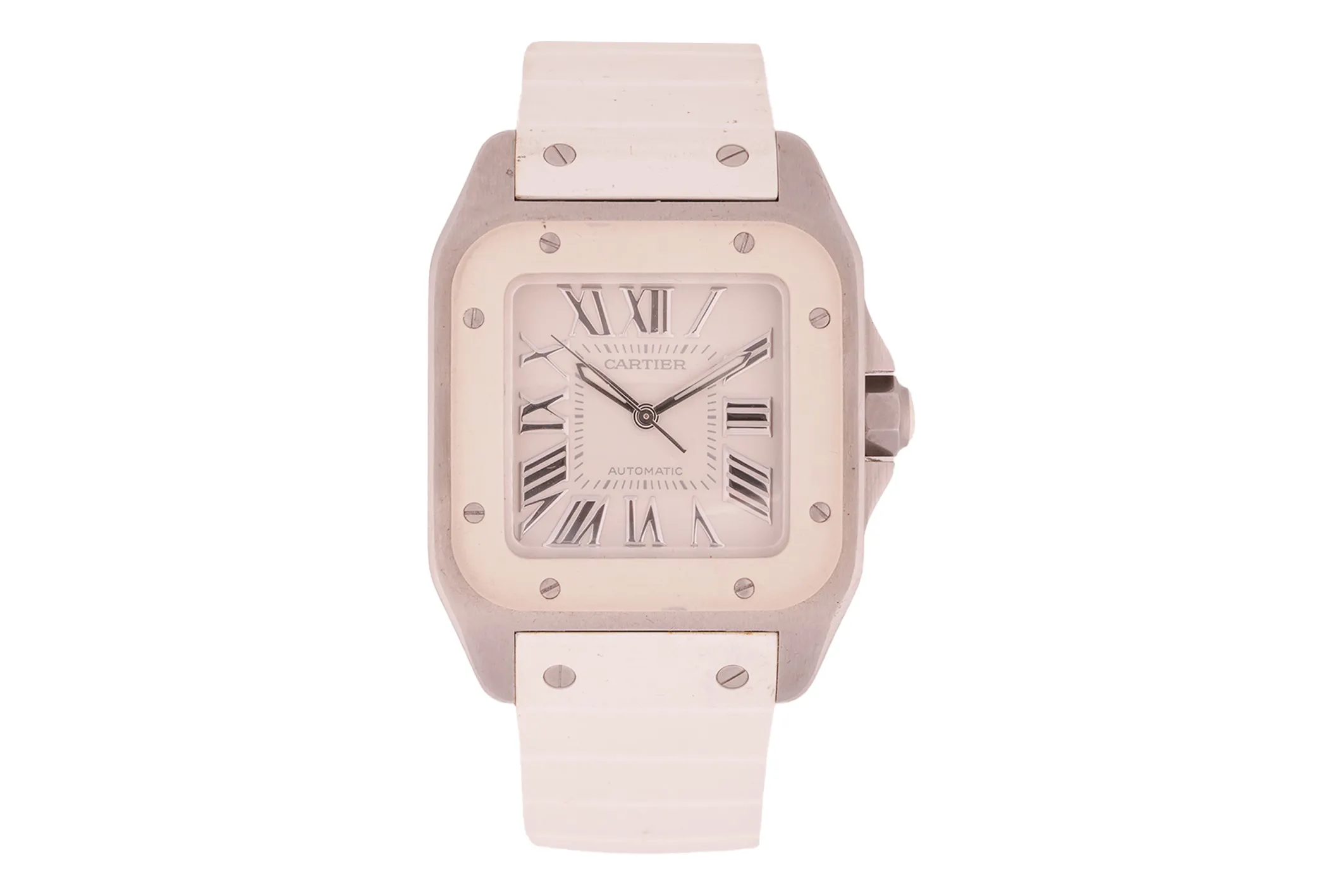 Cartier Santos 100 2878 Stainless steel White