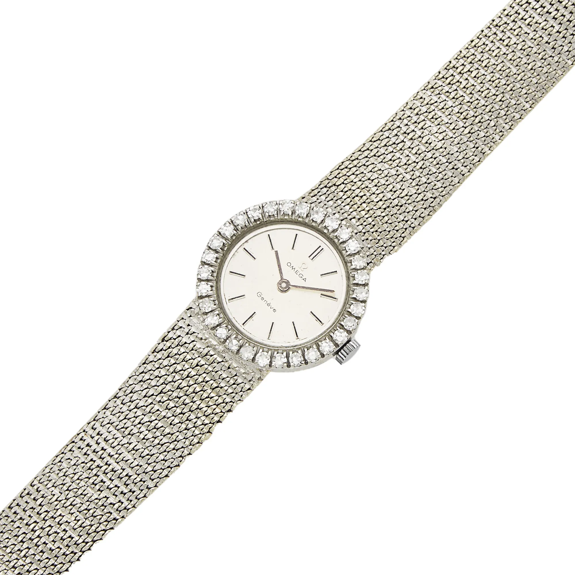 Omega 25mm 14k white gold Silver