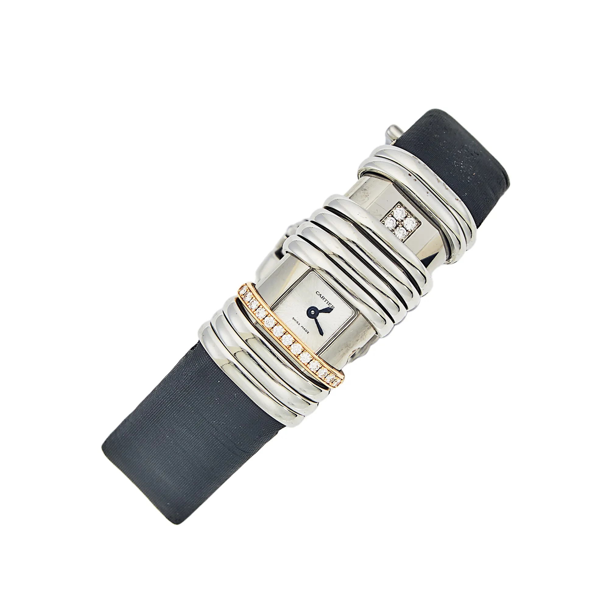 Cartier Declaration 8mm Stainless steel and 18k rose gold Silver