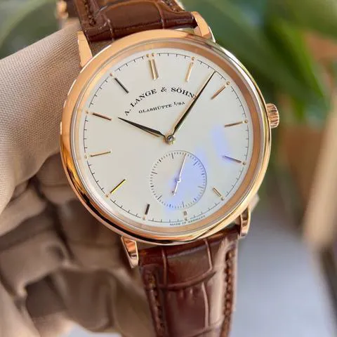 A. Lange & Söhne Saxonia 380.032 38.5mm Rose gold Silver