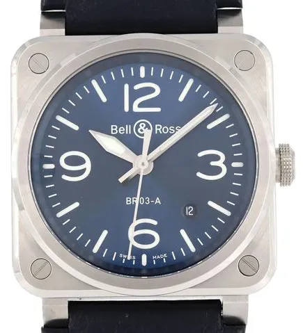 Bell & Ross Instruments BR03A-BLU-ST/SCA 41mm Stainless steel Blue