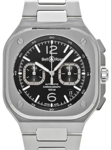 Bell & Ross Urban BR05C-BL-ST/SRB 42mm Stainless steel Black