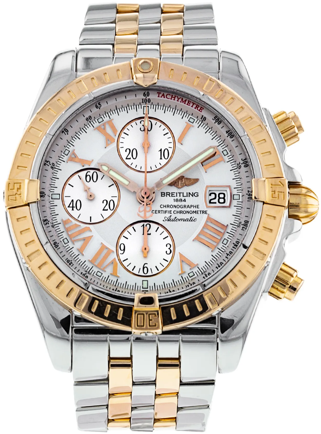 Breitling Chronomat C13356 44mm Rose gold and Stainless steel Silver